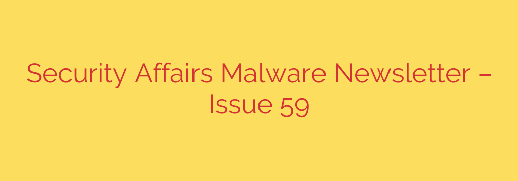 Security Affairs Malware Newsletter – Issue 59