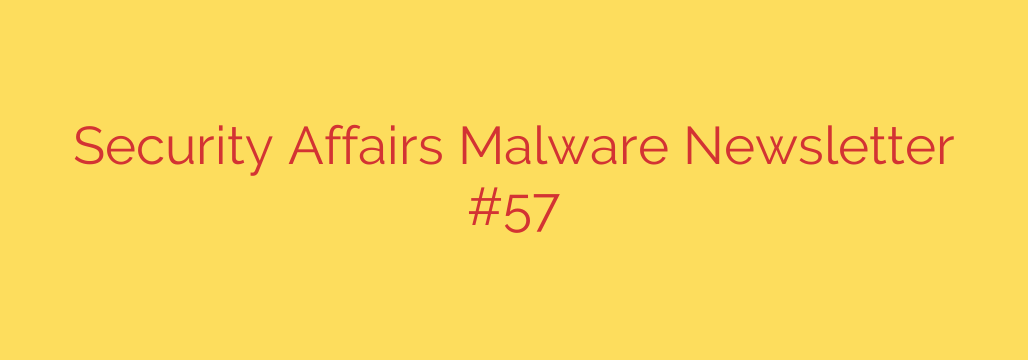 Security Affairs Malware Newsletter #57