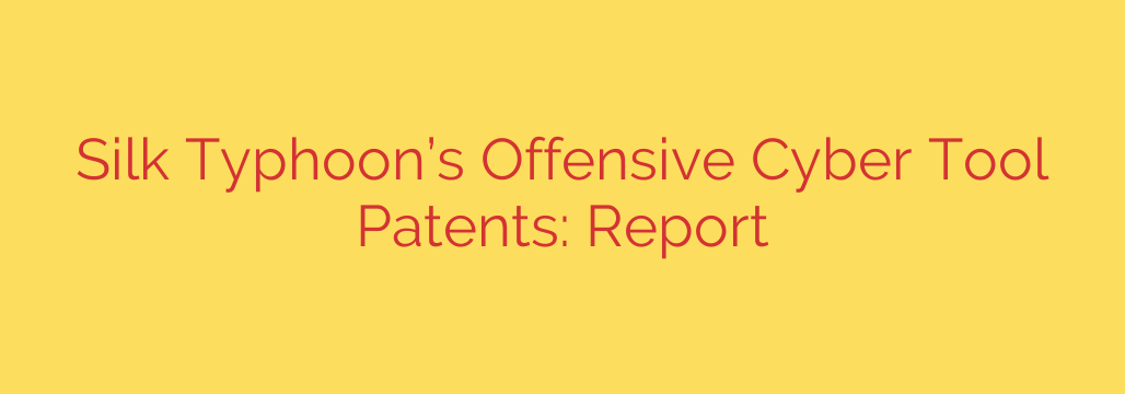 Silk Typhoon’s Offensive Cyber Tool Patents: Report