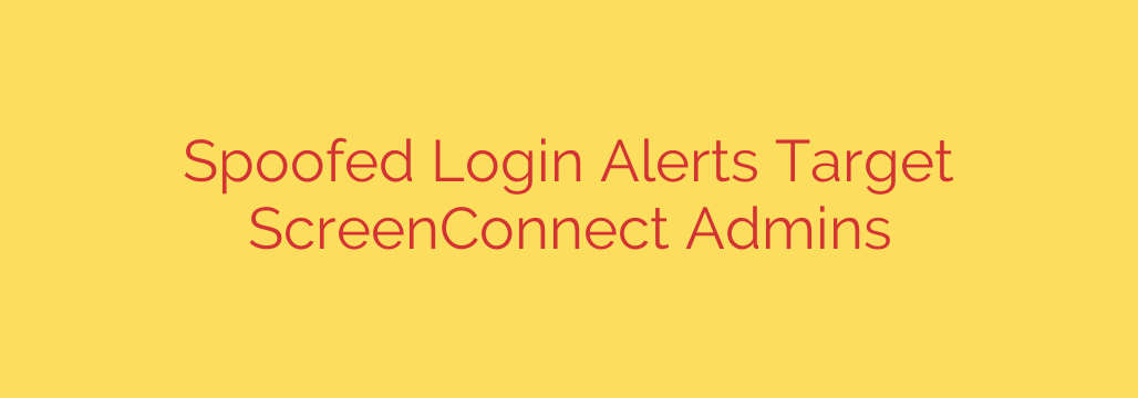 Spoofed Login Alerts Target ScreenConnect Admins