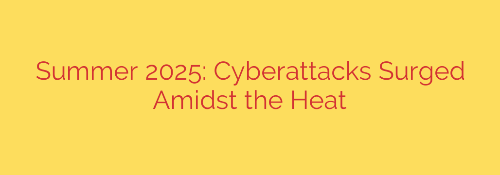 Summer 2025: Cyberattacks Surged Amidst the Heat