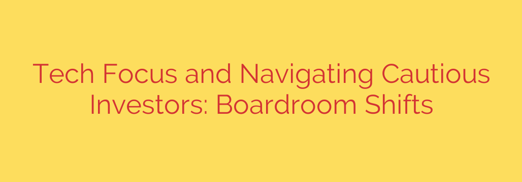 Tech Focus and Navigating Cautious Investors: Boardroom Shifts