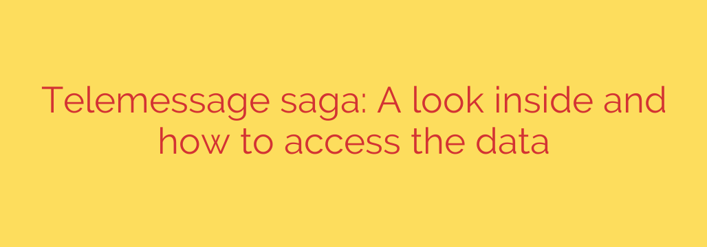 Telemessage saga: A look inside and how to access the data
