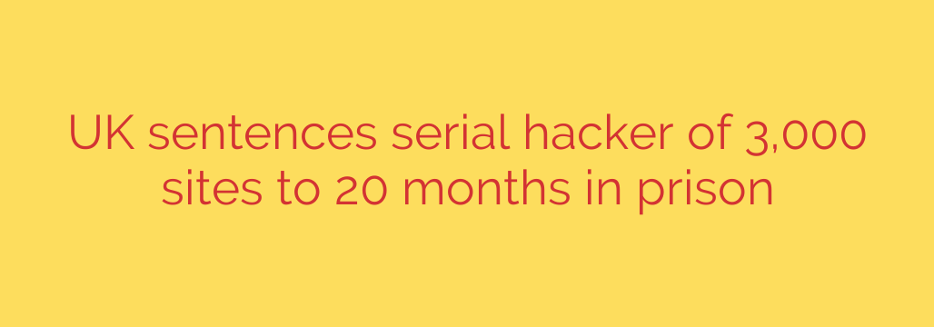 UK sentences serial hacker of 3,000 sites to 20 months in prison