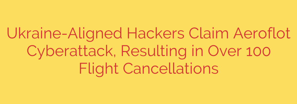 Ukraine-Aligned Hackers Claim Aeroflot Cyberattack, Resulting in Over 100 Flight Cancellations