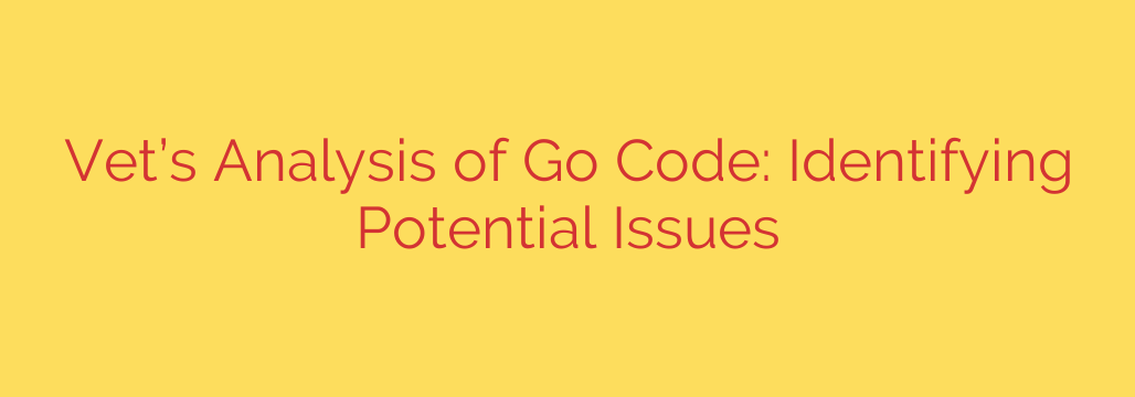 Vet’s Analysis of Go Code: Identifying Potential Issues