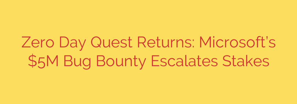 Zero Day Quest Returns: Microsoft’s $5M Bug Bounty Escalates Stakes