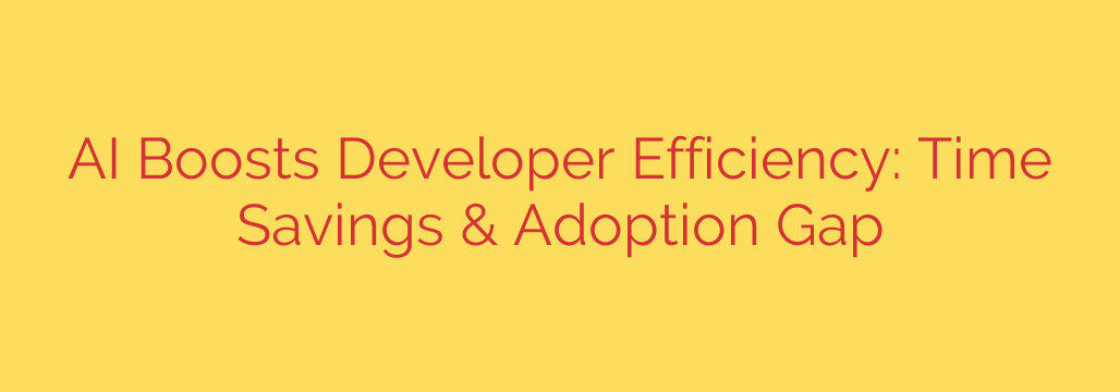 AI Boosts Developer Efficiency: Time Savings & Adoption Gap