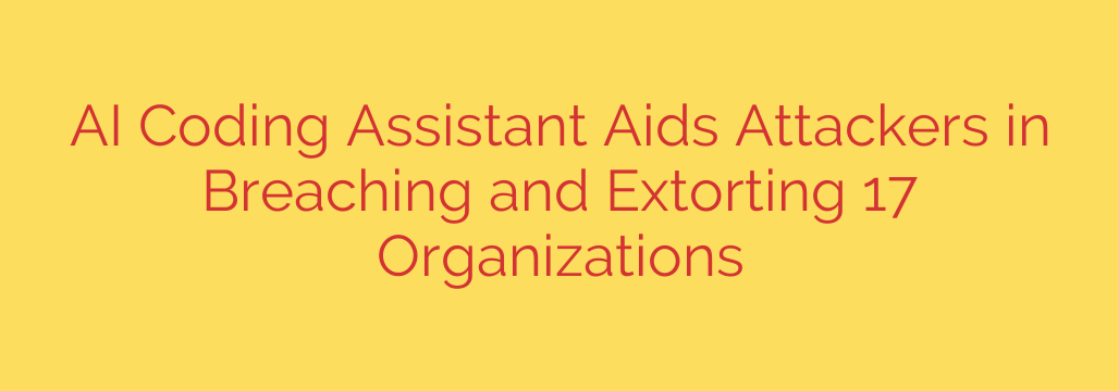 AI Coding Assistant Aids Attackers in Breaching and Extorting 17 Organizations