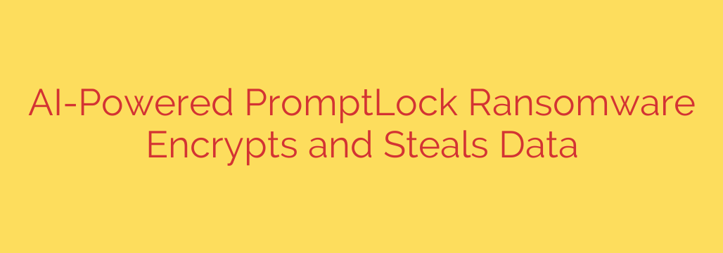 AI-Powered PromptLock Ransomware Encrypts and Steals Data