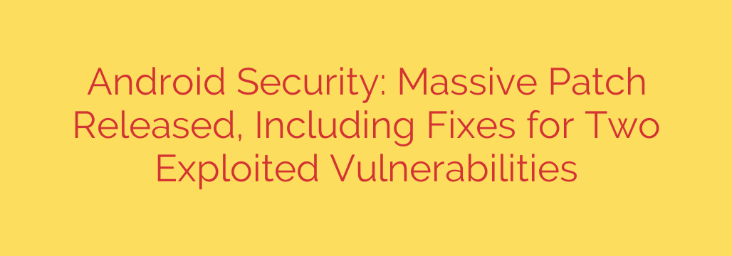 Android Security: Massive Patch Released, Including Fixes for Two Exploited Vulnerabilities