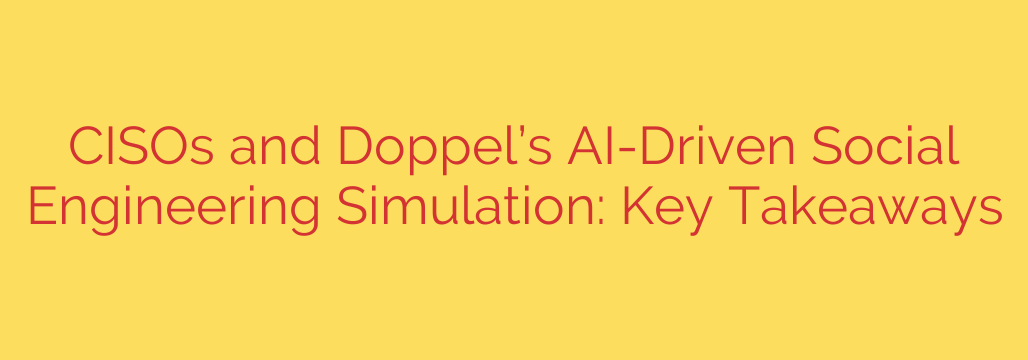 CISOs and Doppel’s AI-Driven Social Engineering Simulation: Key Takeaways