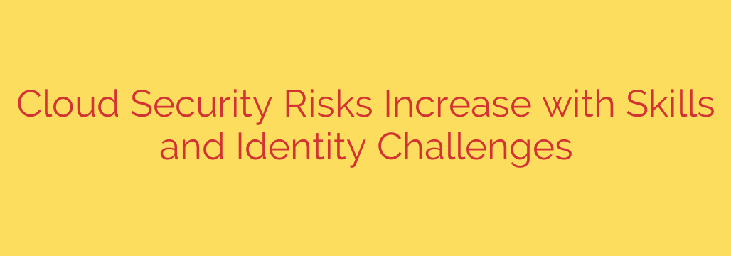 Cloud Security Risks Increase with Skills and Identity Challenges