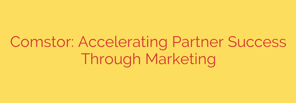 Comstor: Accelerating Partner Success Through Marketing