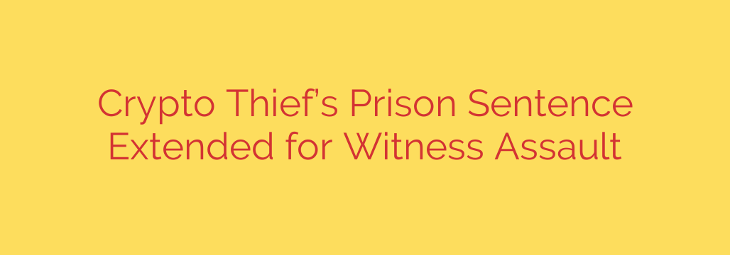 Crypto Thief’s Prison Sentence Extended for Witness Assault