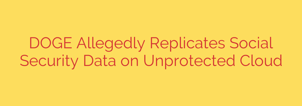 DOGE Allegedly Replicates Social Security Data on Unprotected Cloud