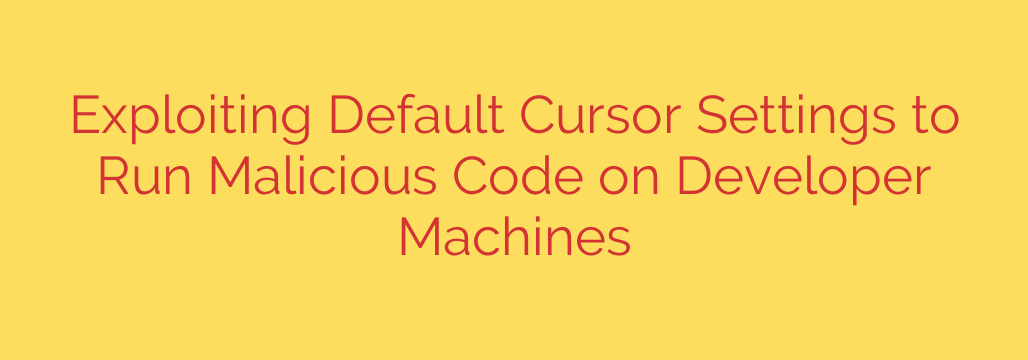 Exploiting Default Cursor Settings to Run Malicious Code on Developer Machines