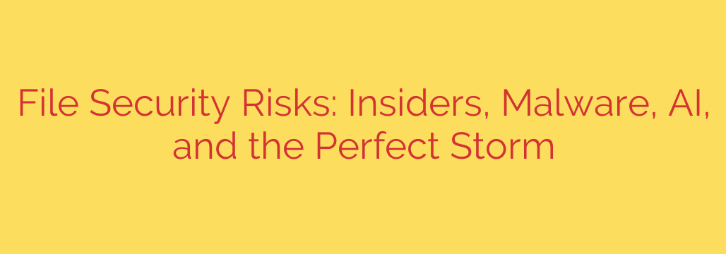File Security Risks: Insiders, Malware, AI, and the Perfect Storm