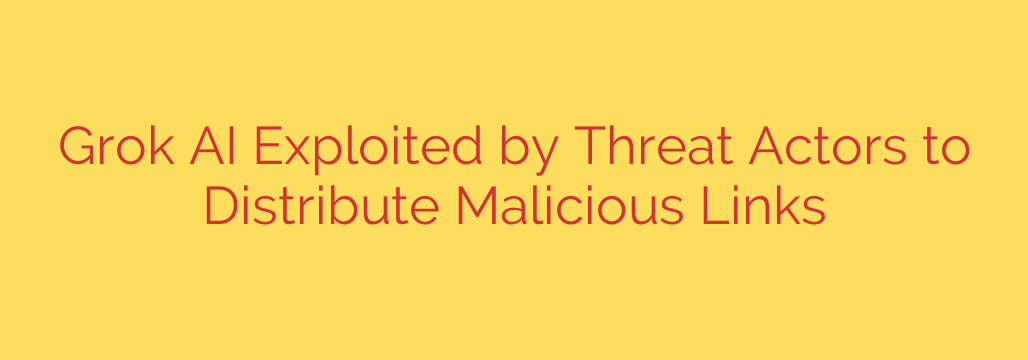 Grok AI Exploited by Threat Actors to Distribute Malicious Links