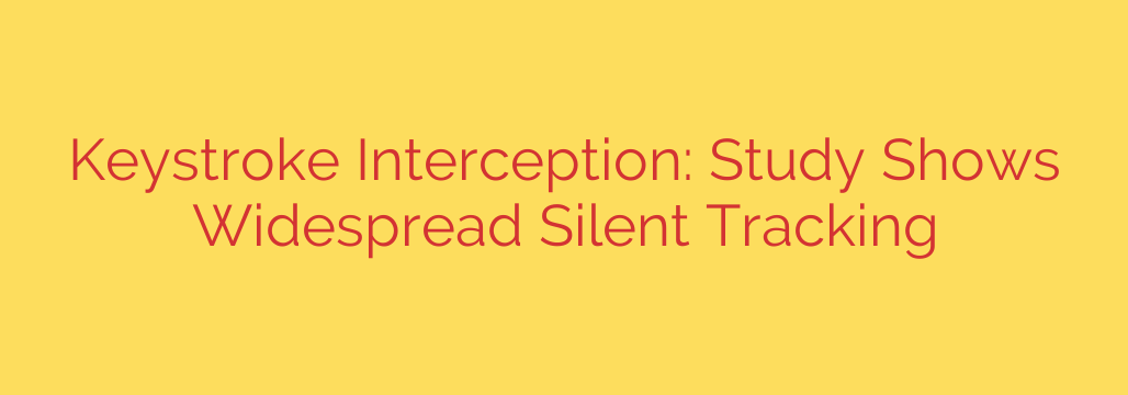 Keystroke Interception: Study Shows Widespread Silent Tracking