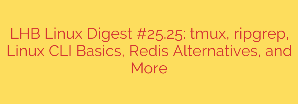 LHB Linux Digest #25.25: tmux, ripgrep, Linux CLI Basics, Redis Alternatives, and More
