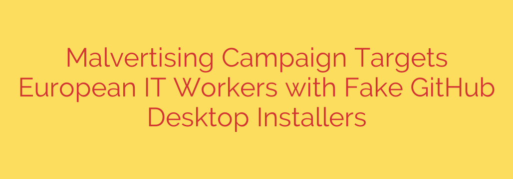 Malvertising Campaign Targets European IT Workers with Fake GitHub Desktop Installers