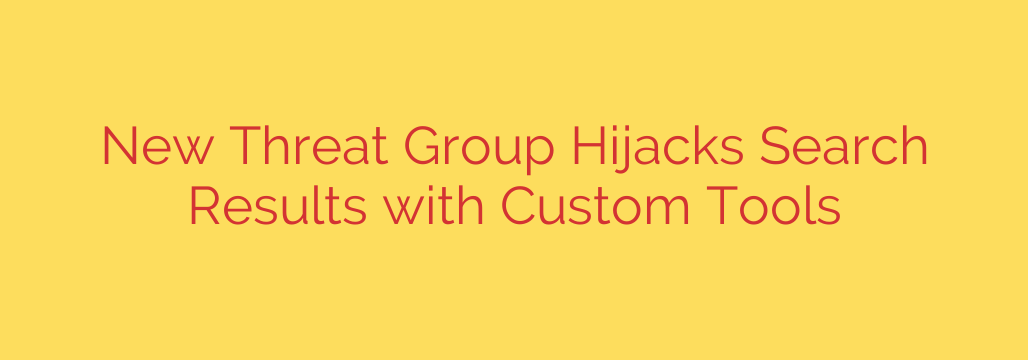 New Threat Group Hijacks Search Results with Custom Tools