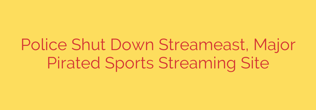 Police Shut Down Streameast, Major Pirated Sports Streaming Site