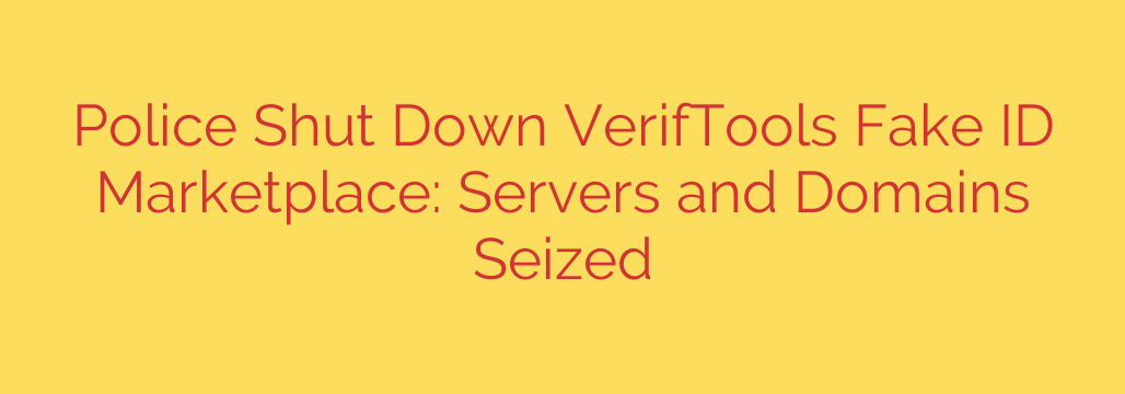 Police Shut Down VerifTools Fake ID Marketplace: Servers and Domains Seized