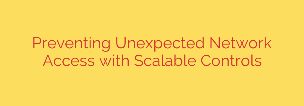 Preventing Unexpected Network Access with Scalable Controls