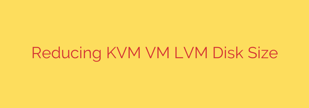 Reducing KVM VM LVM Disk Size