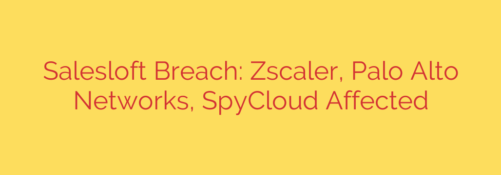 Salesloft Breach: Zscaler, Palo Alto Networks, SpyCloud Affected