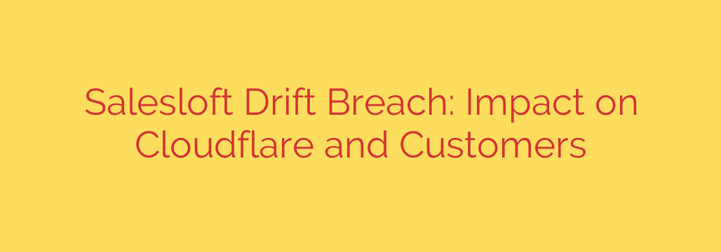 Salesloft Drift Breach: Impact on Cloudflare and Customers