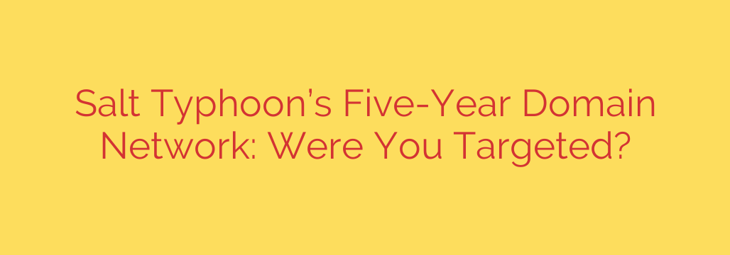 Salt Typhoon’s Five-Year Domain Network: Were You Targeted?
