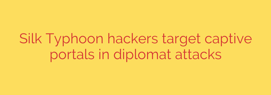 Silk Typhoon hackers target captive portals in diplomat attacks