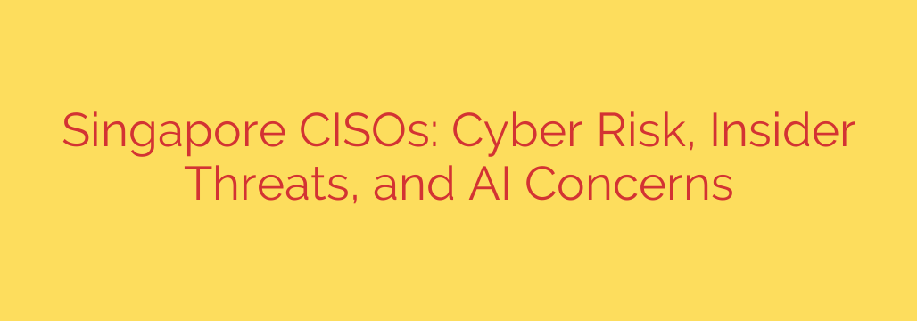Singapore CISOs: Cyber Risk, Insider Threats, and AI Concerns