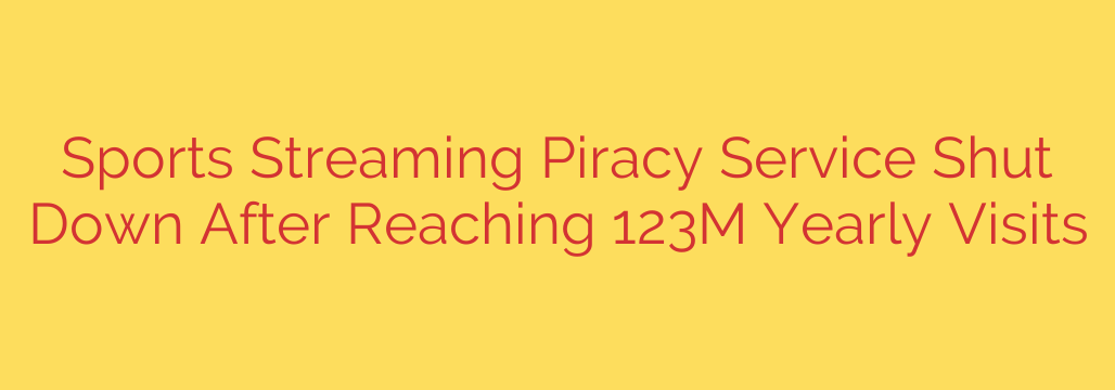 Sports Streaming Piracy Service Shut Down After Reaching 123M Yearly Visits