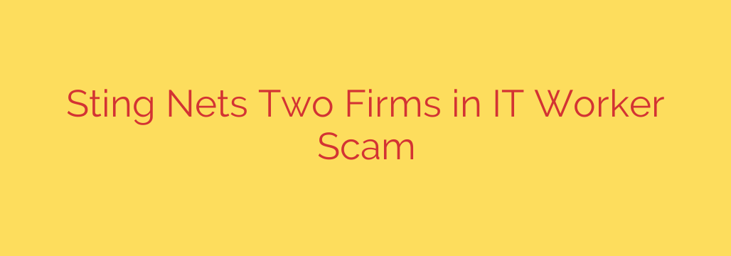 Sting Nets Two Firms in IT Worker Scam