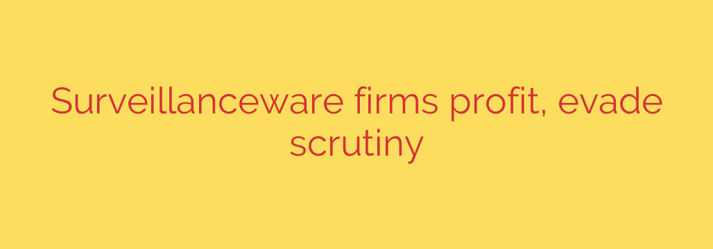 Surveillanceware firms profit, evade scrutiny