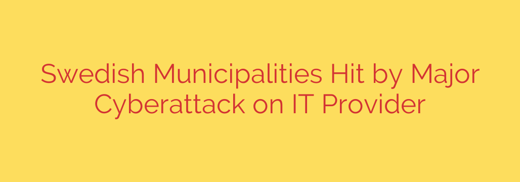 Swedish Municipalities Hit by Major Cyberattack on IT Provider