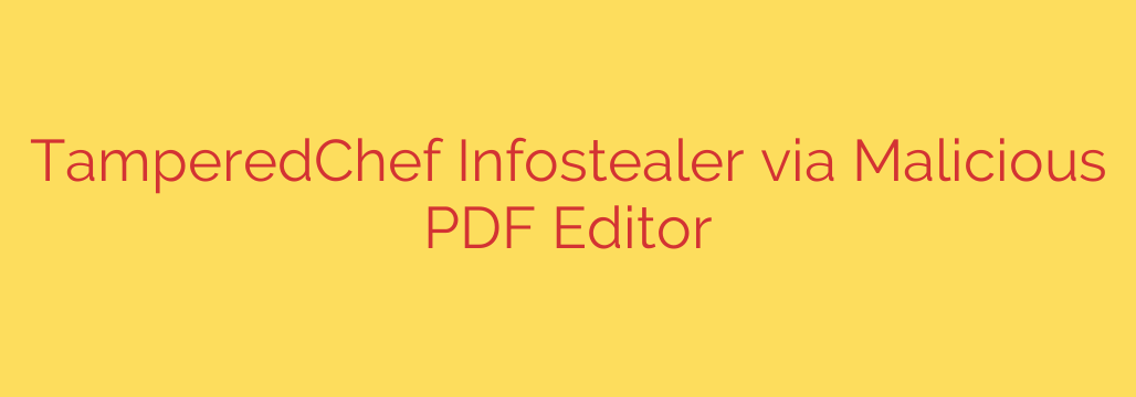TamperedChef Infostealer via Malicious PDF Editor