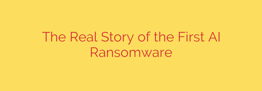 The Real Story of the First AI Ransomware
