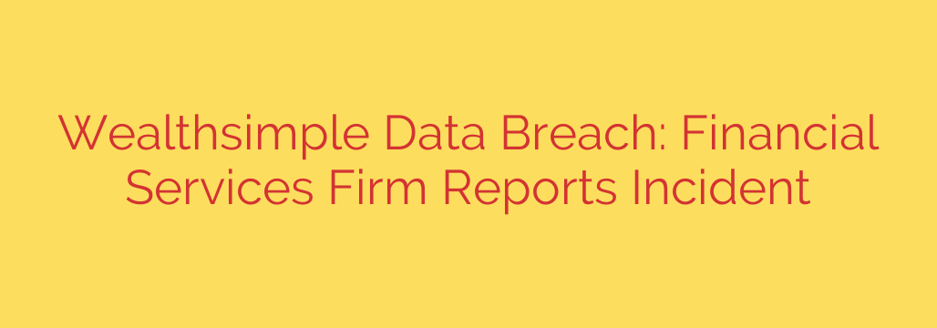 Wealthsimple Data Breach: Financial Services Firm Reports Incident