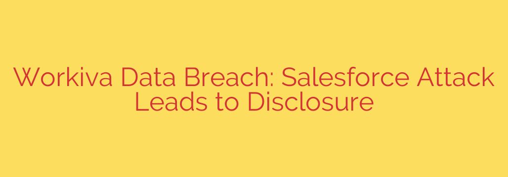 Workiva Data Breach: Salesforce Attack Leads to Disclosure