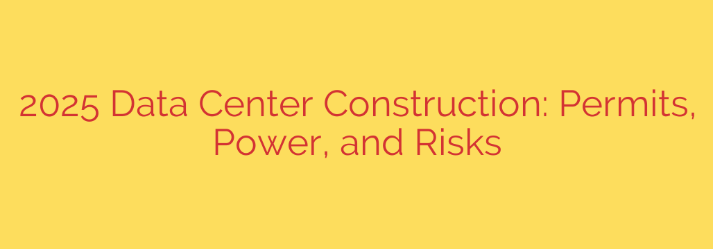 2025 Data Center Construction: Permits, Power, and Risks