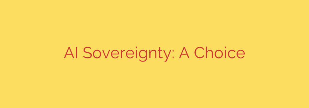 AI Sovereignty: A Choice