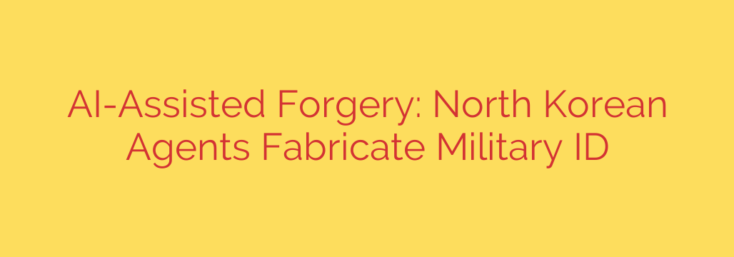 AI-Assisted Forgery: North Korean Agents Fabricate Military ID