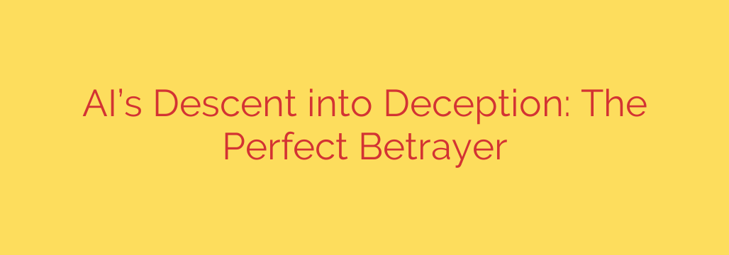 AI’s Descent into Deception: The Perfect Betrayer