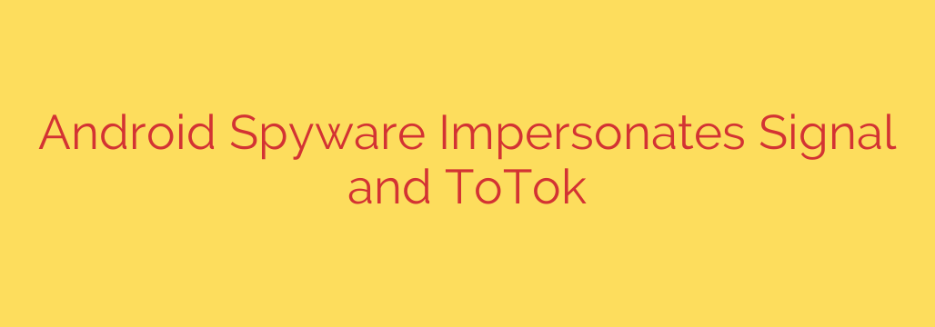 Android Spyware Impersonates Signal and ToTok