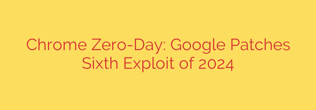 Chrome Zero-Day: Google Patches Sixth Exploit of 2024